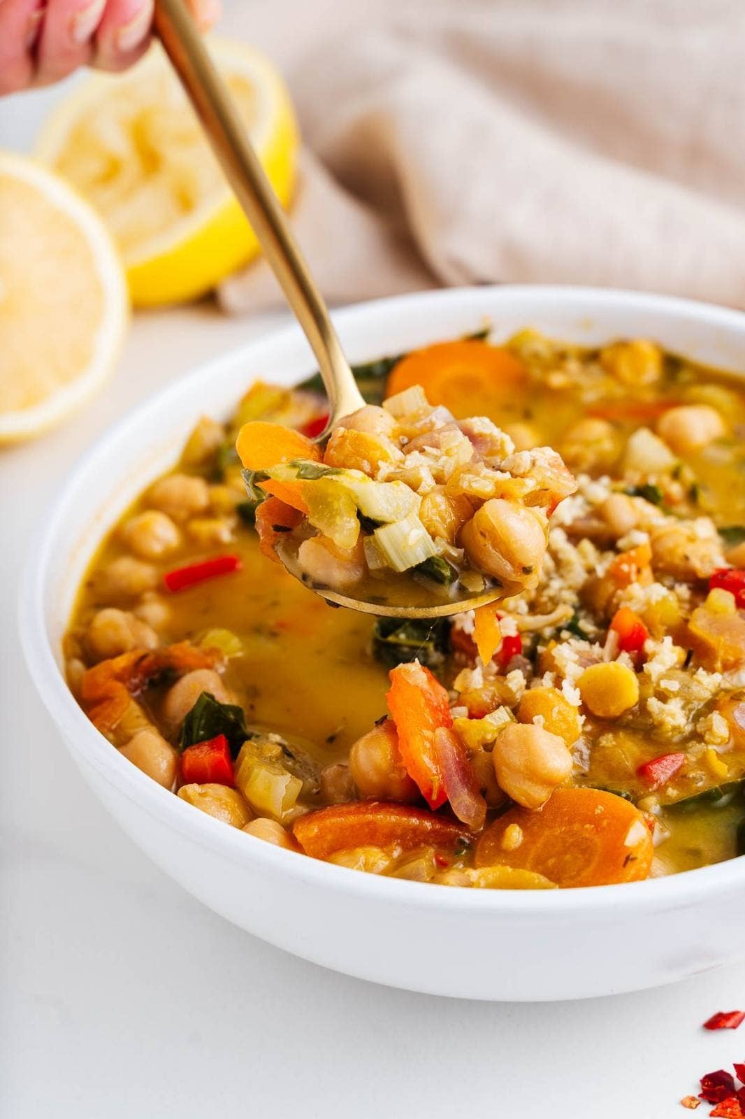 Vegan Tuscan Chickpea Soup