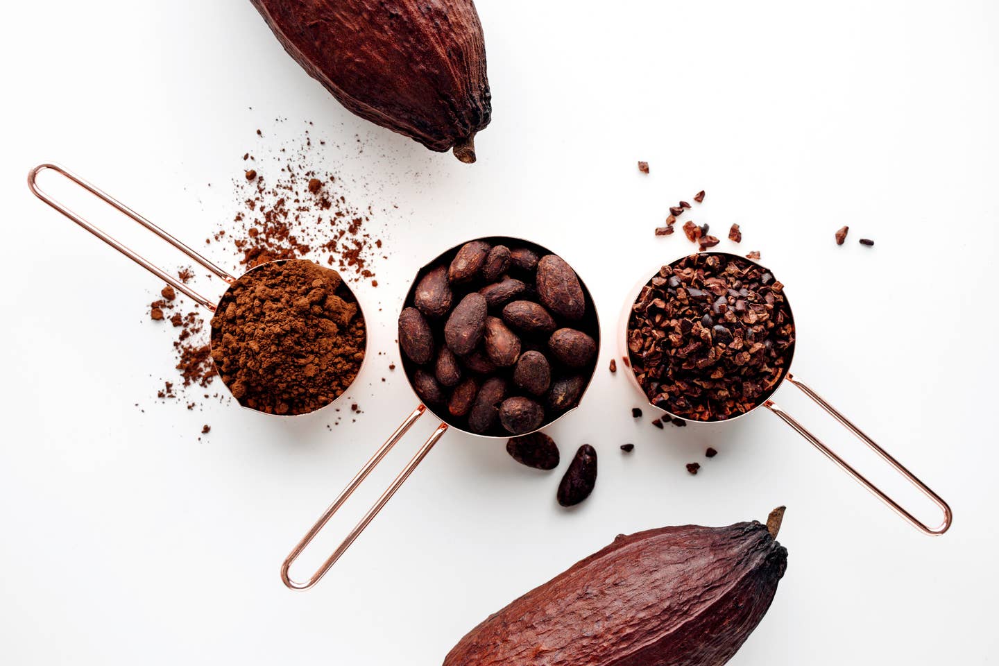 High Angle View Of Coffee Beans On Table